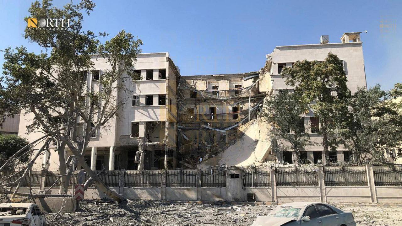 عکس/ آثار ویرانی‌های ناشی از بمباران اسرائیل در مقر ستاد کل ارتش در سوریه 