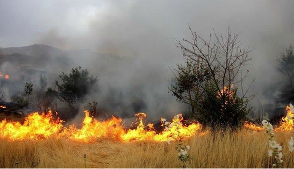 حریق گسترده در اردل مهار شد