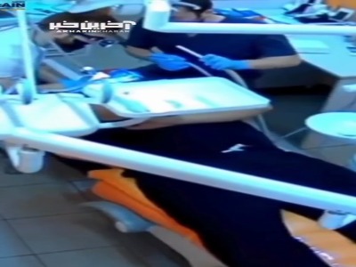 لحظه هولناک انفجار دستگاه دندانپزشکی در دهان بیمار