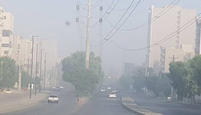آلودگی هوا در ۱۱ شهر خوزستان