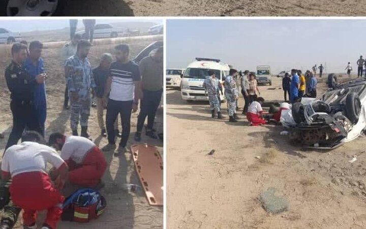 واژگونی خودرو در محور گناوه به دیلم ۳ مصدوم داشت
