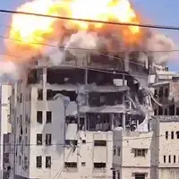 حمله هوایی سنگین اسرائیل به ساختمانی مسکونی در محله النصر غزه