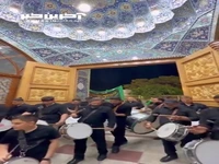 حضور دسته های عزاداری شهادت امام سجاد(ع) در حرم مطهر حضرت معصومه(س)