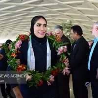 مراسم استقبال از تیم ملی فوتبال بانوان در مشهد 