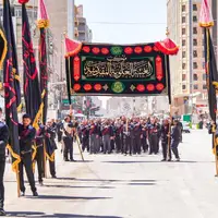 عکس/ حضور دسته عزاداری خادمان علوی در کربلا در سالروز شهادت امام سجاد (ع) 
