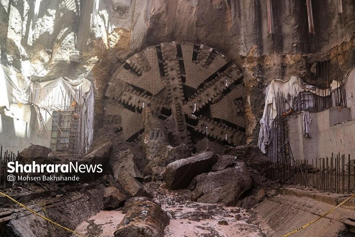 ورود دستگاه حفار خط ۳ متروی مشهد به چهارراه مخابرات قاسمآباد