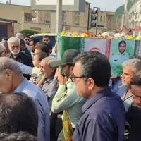 تشییع پیکر شهید نیروی انتظامی در شهرستان دیر