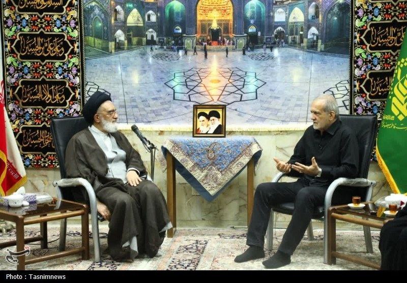 عکس/ دیدار رئیس جمهور با آیت الله سعیدی تولیت حرم حضرت معصومه (س)