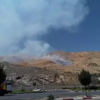آتش‌سوزی گسترده در کوه آبیدر سنندج