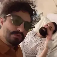 عیادت مصطفی راغب از حمید هیراد پس از شیمی‌درمانی