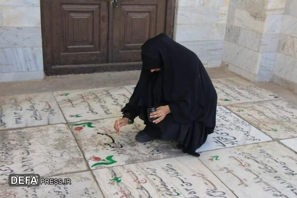 برگزاری پویش رنگ‌آمیزی سنگ مزار شهدا در آرامگاه خواجه‌ربیع مشهد