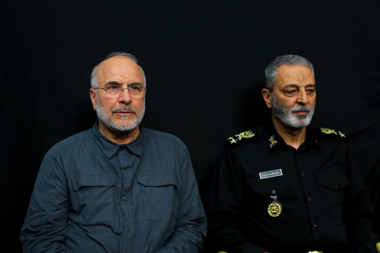 عکس/ حضور محمدباقر قالیباف در مراسم چهلمین روز شهادت سپهبد محمد باقری
