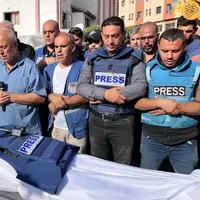 مراسم تشییع پیکر خبرنگار فلسطینی