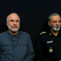 عکس/ حضور محمدباقر قالیباف در مراسم چهلمین روز شهادت سپهبد محمد باقری