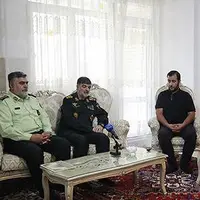 دیدار سردار رادان با خانواده‌های شهدای نیرو انتظامی در جنگ ۱۲ روزه