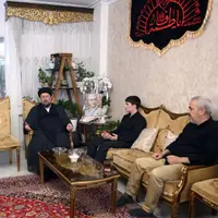سید حسن خمینی با خانواده سپهبد شهید باقری دیدار کرد