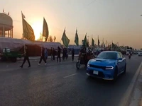 طلوع آفتاب بصره در مسیر زائران حسینی