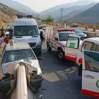 برخورد پراید با نیوجرسی در کندوان ۴ مصدوم داشت