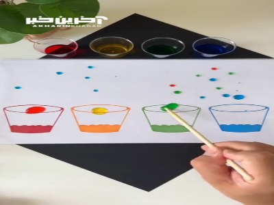 بازی جمع‌آوری قطرات رنگ 