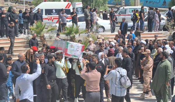 پیکر شهدای حادثه تروریستی زاهدان تشییع شد