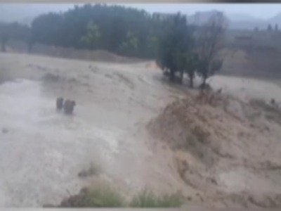 سیل در روستاهای اطراف مشهد خسارت به بار آورد