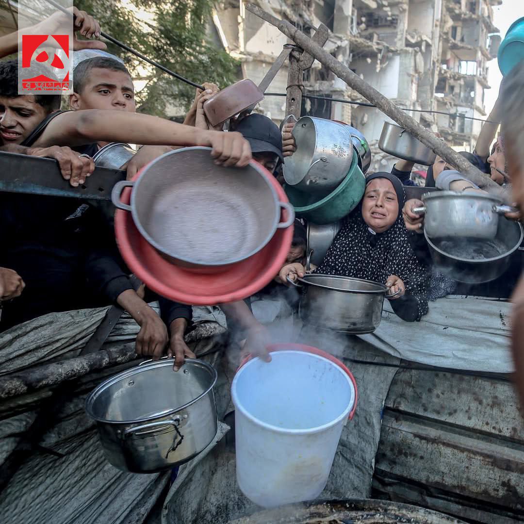 عکس/ صف‌های طولانی مادران و کودکان فلسطینی در غزه برای یک کاسه سوپ