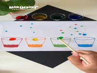 بازی جمع‌آوری قطرات رنگ 