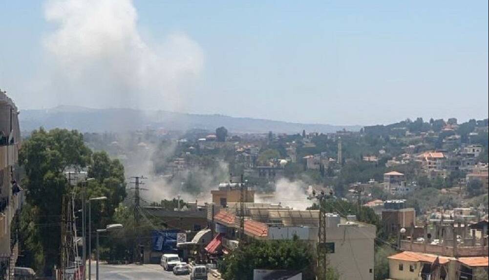 حمله پهپادی اسرائیل به بنت جبیل در جنوب لبنان