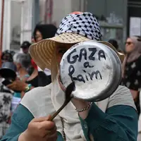  تجمع اعتراضی مارسی فرانسه در حمایت از مردم غزه