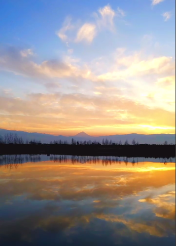 غروب زیبای خورشید در روستای دونه سر بابل