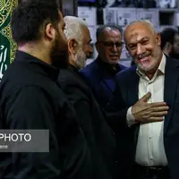 عکس/ مراسم سالگرد شهادت اسماعیل هنیه و چهلم سردار ایزدی