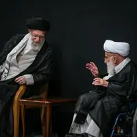 عکس/ آیت الله جنتی با ویلچر  