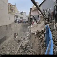 ریزش ساختمان ۲ نفر را راهی بیمارستان کرد