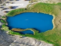 دریاچه دیدنی «آهنک» در میان ارتفاعات و مناطق کوهستانی فیروزکوه