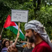 حامیان فلسطین در مقابل وزارت خارجه لهستان دست به اعتصاب غذا زدند