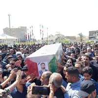 تشییع پیکر مطهر شهید جواد کریم‌کشته در زاهدان  