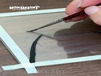 منظره غروب آفتاب و درختان نخل