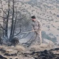 آتش‌سوزی در ارتفاعات صعب‌العبور گلیل خراسان شمالی