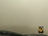 کاهش دید افقی بر اثر طوفان در محور زابل به زاهدان