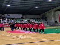 سلام نظامی دختران بسکتبالیست زیر 16 سال ایران قبل از دیدار مقابل مقابل لبنان