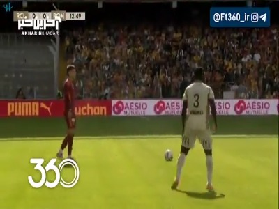 گل اول رم به لانس توسط مانچینی در دقیقه ۱۴