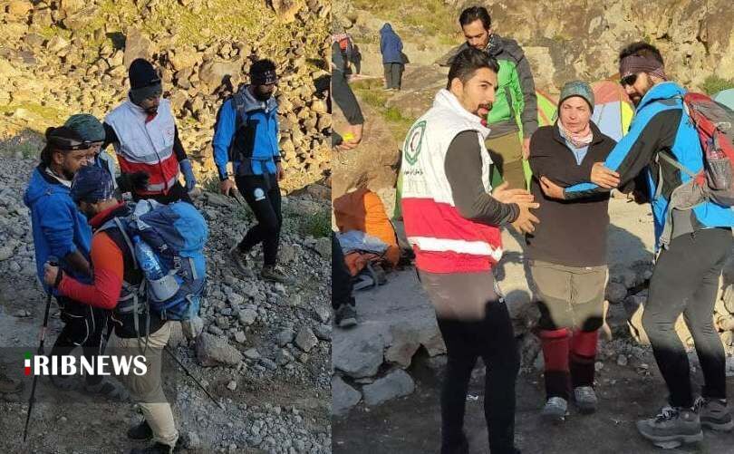 انتقال 4 کوهنورد مصدوم از ارتفاعات قله سبلان