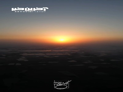 غروب آفتاب در شالیزار