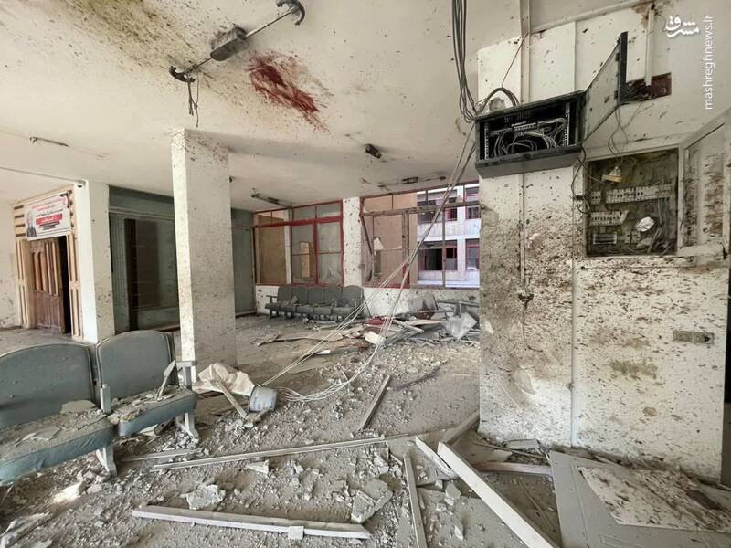 عکس/ ساختمان بمباران شده هلال احمر در خان یونس