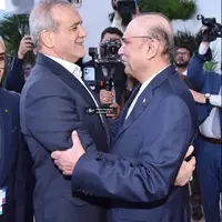 عکس/ دیدار پزشکیان با رئیس جمهور پاکستان