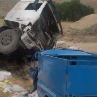 تصادف مرگبار تریلر و نیسان؛ ۲ نفر کشته شدند