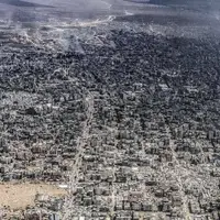 عکس/ تصویر آخرالزمانی جدید غزه، گرفته شده توسط نیروی هوایی اردن!