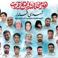 اکران تصاویر ۲۹ شهید اقتدار خراسان رضوی در سطح شهر مشهد