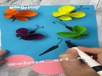 ترکیب نقاشی و اوریگامی