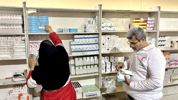 استقرار درمانگاه موقت هلالاحمر بوشهر در کربلا